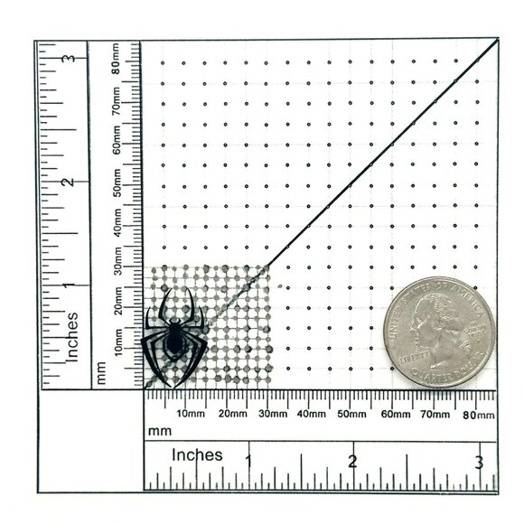 ✨Gothic Spider Brooch Stainless Steel Badge Pins Black Color Metal Small Size✨ - Picture 5 of 5